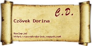Czövek Dorina névjegykártya