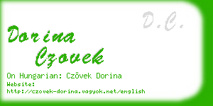dorina czovek business card
