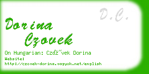dorina czovek business card